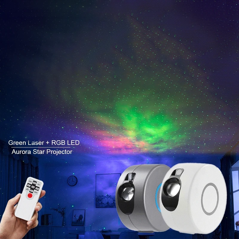

7 Colors Projection Lamp Ocean Waving Lights Galaxy Starry Sky Projector Star Night Light Bedroom Night Lamp Remote Control kids