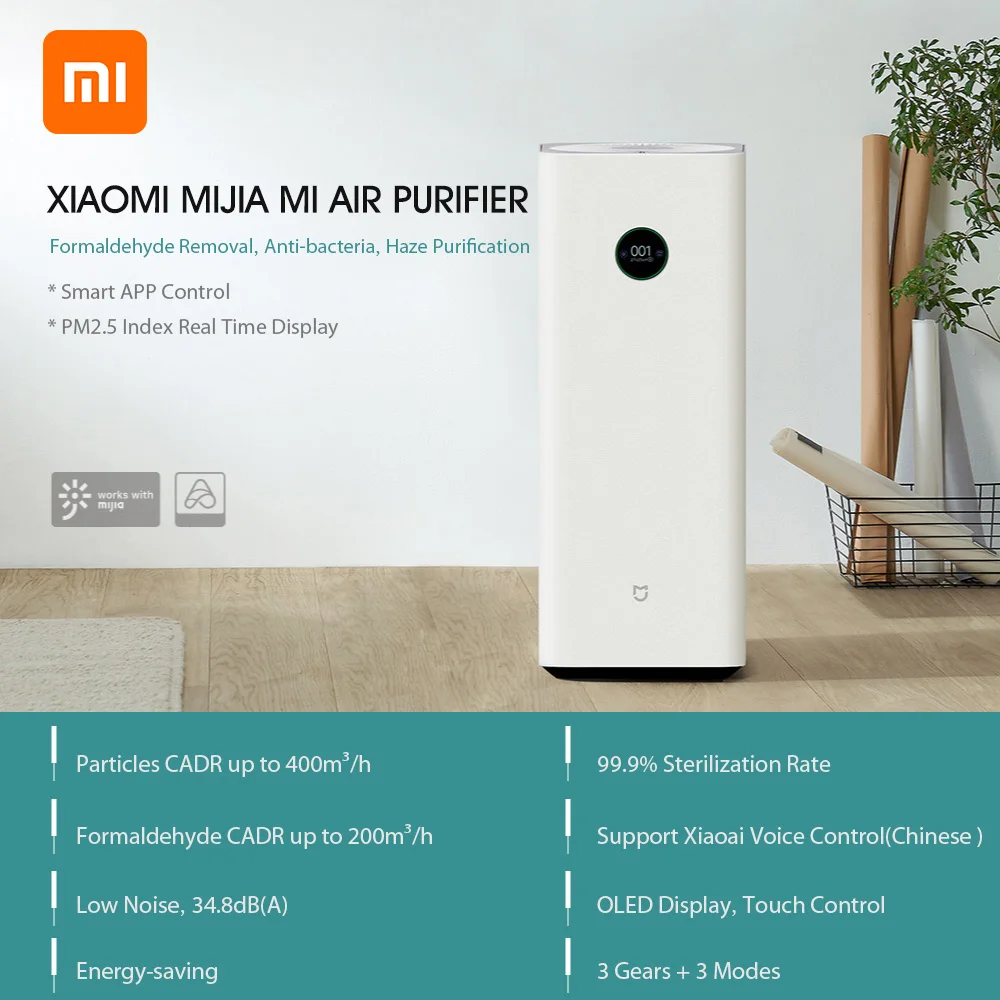 Очиститель воздуха Xiaomi Mi Mijia F1 PM2.5 удаление формальдегида 400m 3/ч карта 99.9%