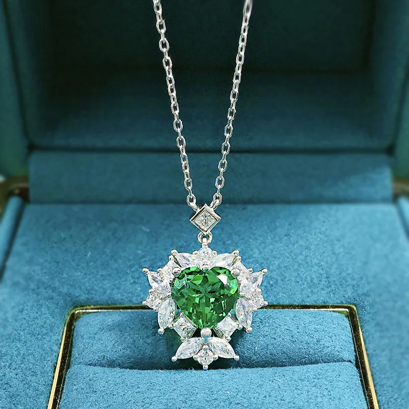 

2021 New Arrival 100% 925 Sterling Silver 8*8mm Emerald Created Moissanite Diamond Ring For Women Engagement Party Fine Jewelry