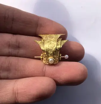 

1/6 Scale Ancient Soldier Bun Metal Crown Magnet Three Kingdoms for 12in Action Figure Accessories Toy