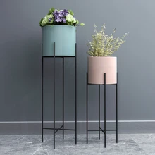 Цветок Airs Железный арт балкон Крытый посадочного типа Земли европейский стиль Современная Простота зеленый Luo цветочный горшок посадки рамы