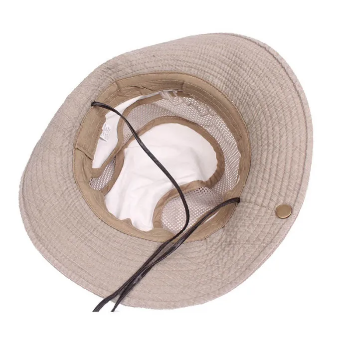Outdoor Foldable Bucket Hat Breathable Wide Brim Fishing Sun Cap for Camping Hiking JS26