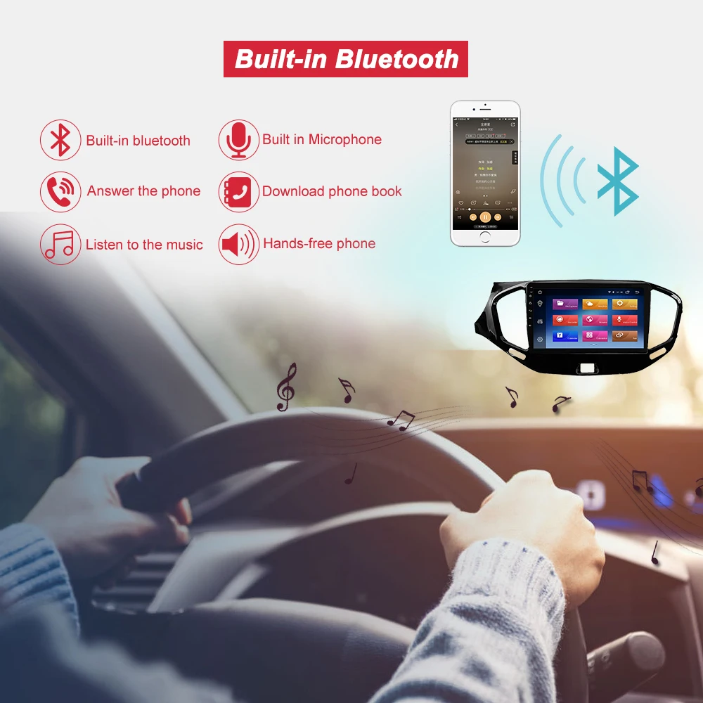 Cheap Bonroad  2Din Android 8.1 for Lada VESTA corss accessories 2015 2018 2019 Car Radio Multimedia Video Player Navigation SWC model 1