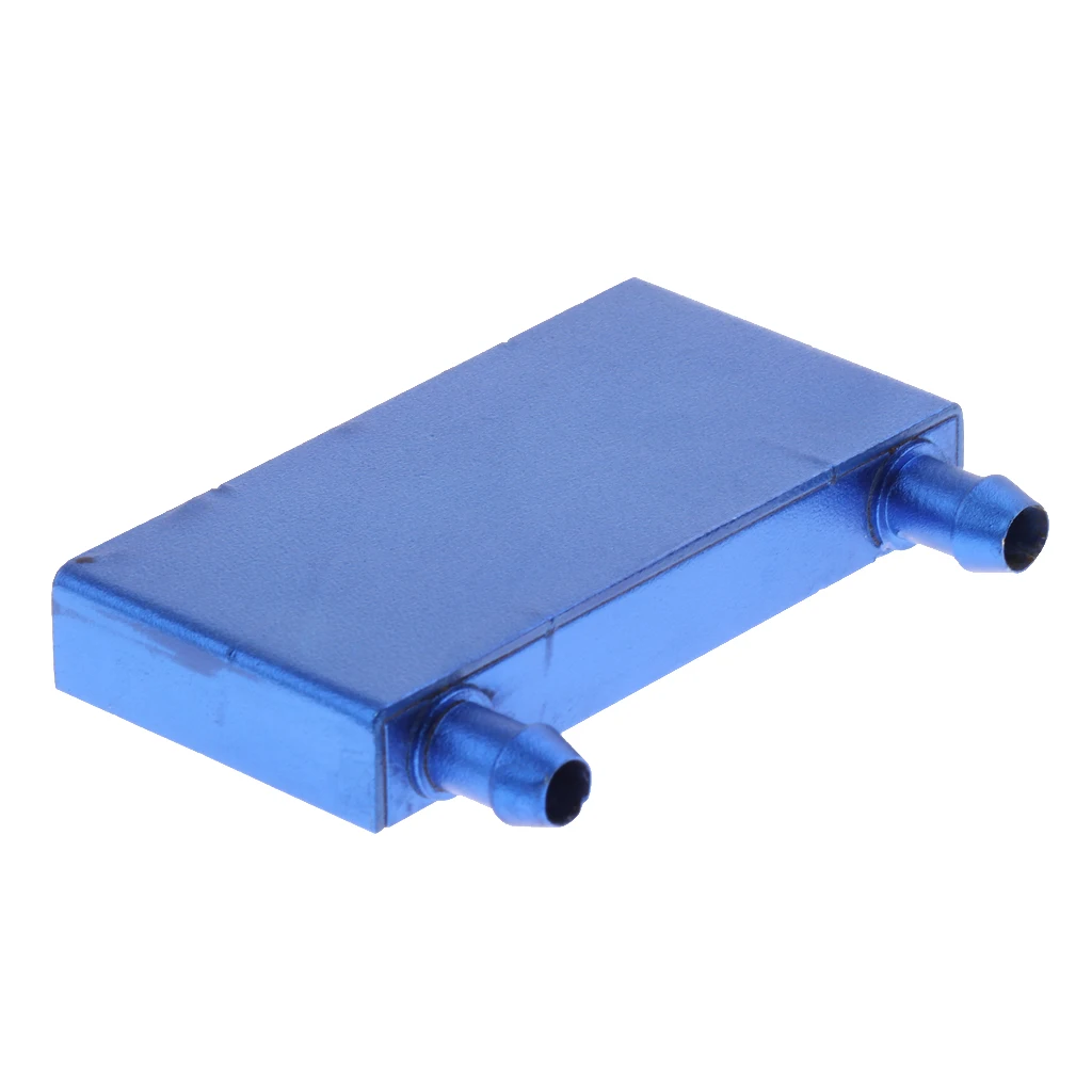 Aluminum Water Cooling Block 40x80mm Liquid Water Cooler System for CPU Graphics Radiator Heat Sink 2P