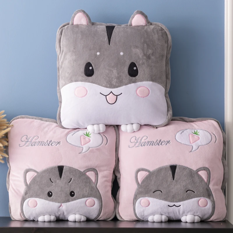 

Pillow quilt dual purpose coral velvet car folding car two in one car inner blanket cushion pillow small thickening 50C092