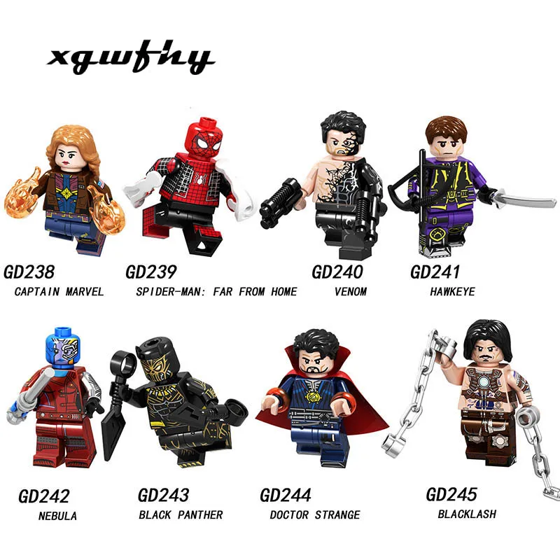 

Super Heroes new Spider Man Far From Home melting man hydro-man mysterio building blocks figure bricks toys child gifts JM27