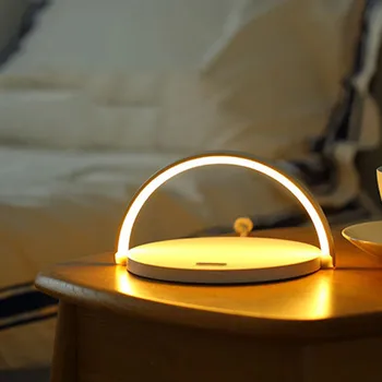 

LED Desk Lamp with Qi Fast Wireless Charger USB Chargeable Table Bedside Light Portable ENA88