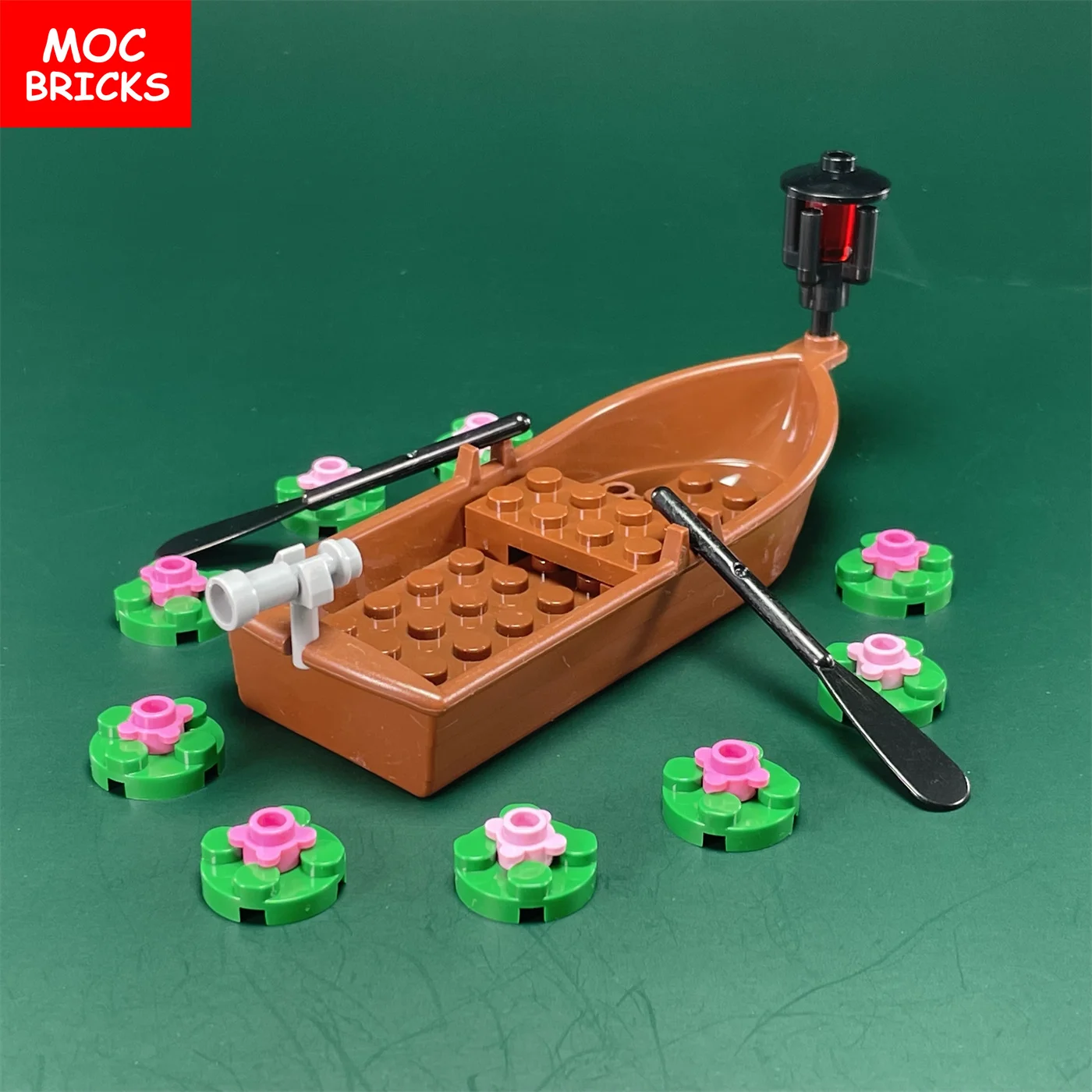 MOC BRICKS City Boat Famous Movie Ship Skull flag Building