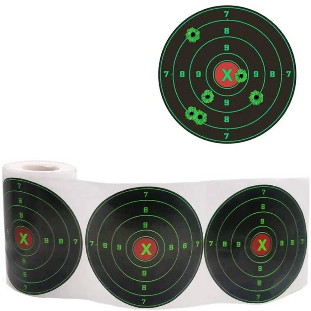 4 Inch 100Pcs/Roll Targets for Shooting Reactive Self Adhesive Target for BB Gun Pellet Gun Airsoft Rifle