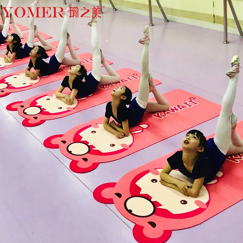 Маленький мультяшный танцевальный коврик для детей lian gong dian милый женский Коврик для йоги домашний танцевальный Противоскользящий базовые навыки