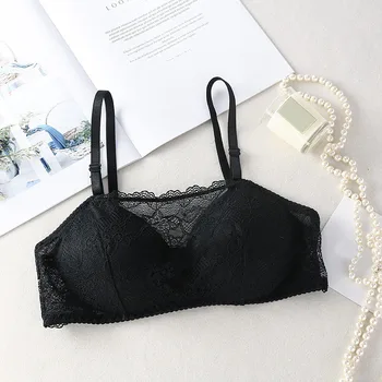 

Sexy Lingerie Small Chest Tube Top Lace Stitching Bra Female Underwear Lace Bras For Women