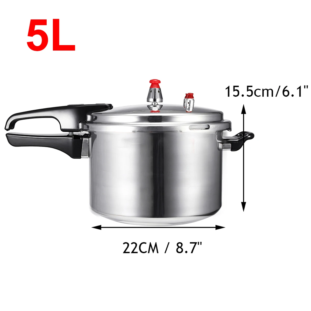 22CM 18 см/20 см/22 см 304 нержавеющая сталь Нижняя кухонная скороварка электрическая плита газовая плита безопасная энергосберегающая кухонная утварь - Color: 22CM