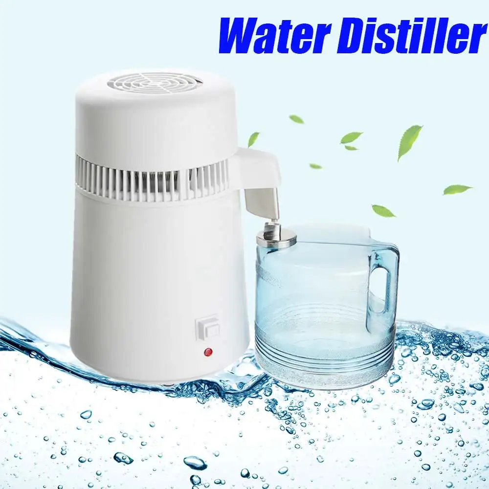 

750W 4L Pure Water Distiller Water Purifier Container Stainless Steel Water Filter Device Household Distilled Water 110V/220V