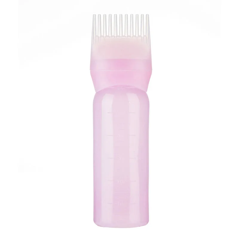 1 шт. профессиональная расческа для окрашивания волос пустая бутылка с аппликатором Кисть для нанесения салонное окрашивание волос инструмент для укладки - Цвет: 122ml Pink