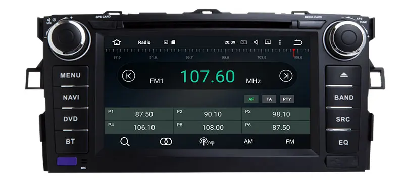 Excellent Android 9.0 Octa Cores Car DVD Player Stereo System For TOYOTA COROLLA 2007-2012 Canbus WIFI Radio GPS Bluetooth GPS Navigation 4