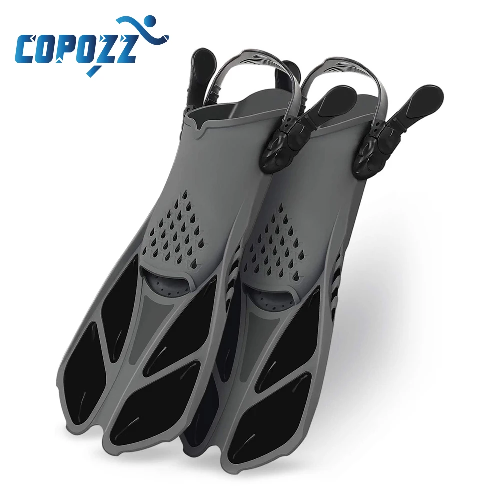 COPOZZ-Palmes de natation pour adulte, équipement de sports aquatiques intérieurs, palmes de plongée portables pour homme