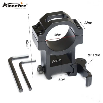 

Alonefire KC12 30mm Ring 21mm QD Quick Release Rail Air Airsoft Rifle Shot gun flashlight Laser Sight Scope mount Dovetail Bases