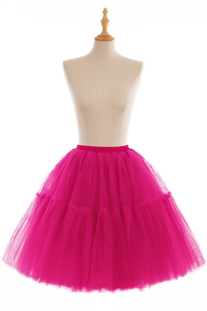 Fuchsia 2" Винтаж Свадебный подъюбник 50s ретро юбка качели фантазии чистая юбка-пачка - Цвет: Fuchsia