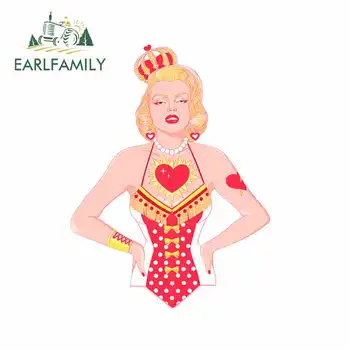 

EARLFAMILY 13cm x 9.9cm For Pink Girl Graffiti Sticker DIY Anime Vinyl Car Wrap Personality Creative Stickers Body For Car