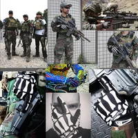 Skull Full Finger Tactical Knuckle Gloves Bicycle Ghost Motorcycle Touch Cycling Men's Winter Road Fishing Fitness Warm Glove 2