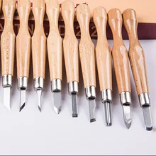12 шт./компл. высокий стальной резак резьба стамеска для деревообработки бука резьба по дереву нож DIY ручной инструмент