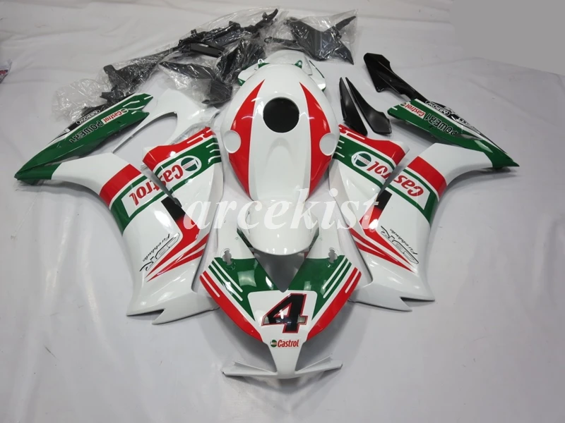 Литья под давлением ABS Полный обтекатели комплект Подходит для HONDA CBR1000RR 2012 2013 1000 RR CBR1000 тела комплект красного и зеленого цвета