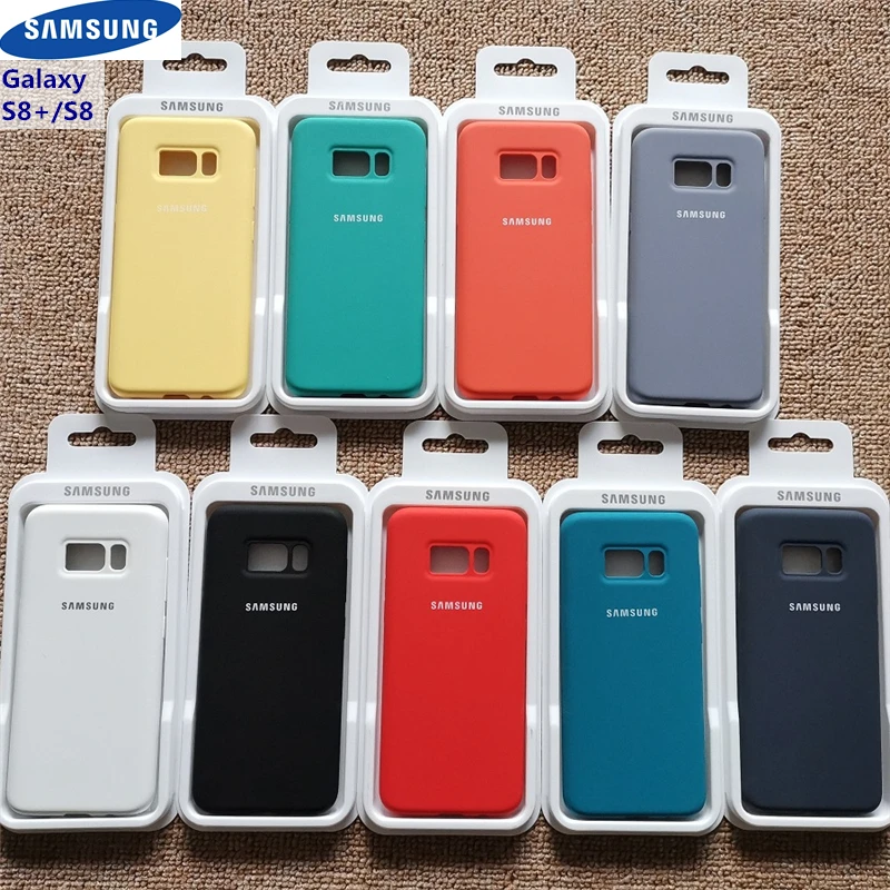 

Samsung Galaxy S8 Plus Case Silky Soft-touch Liquid Silicone Origina Office Style Shell Cover for Galaxy S8 S8+ S8 Plus With Box