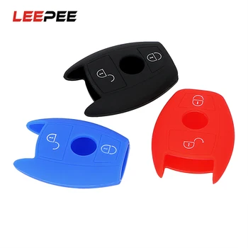 

Key Shell Cover Fob 2 Buttons Silicone Key Protect Bag For Mercedes Benz A Classe A180 A200 A260 C E S CLK Key Case for Car