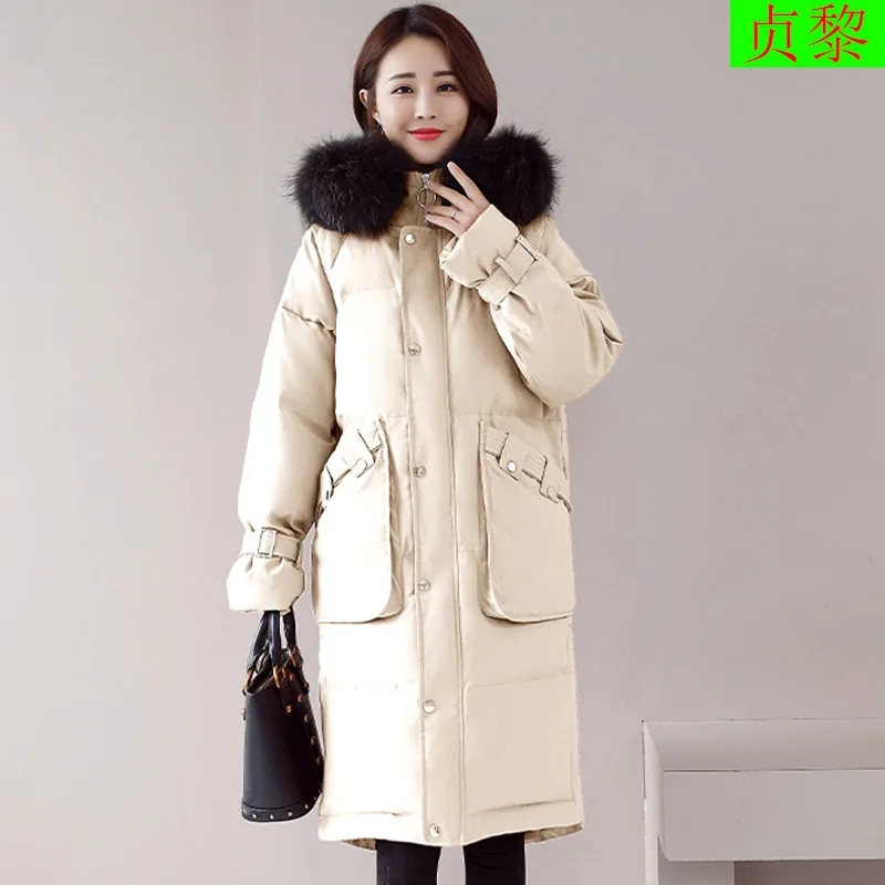 

2018 Winter New Style WOMEN'S Dress Korean-style Fashion Mid-length down Jacket Cotton-padded Clothes off Season Warm Cotton-pad