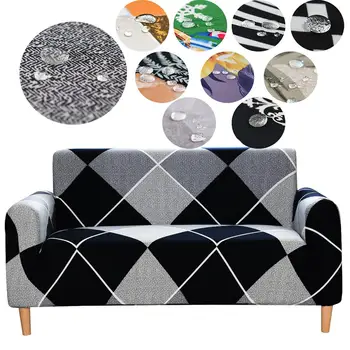 

Waterprooof Stretch Sofa Cover for Living Room Couch Slipcover Armchair Anti-Spill Sofa Cover Elastic Cover for Sofa 4 Size