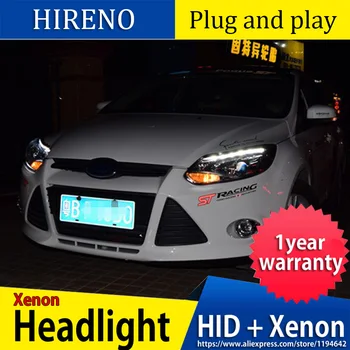 

Car Styling for Ford focus ST Headlights 2012-2014 focus ST LED Headlight DRL Lens Double Beam H7 HID Xenon bi xenon lens