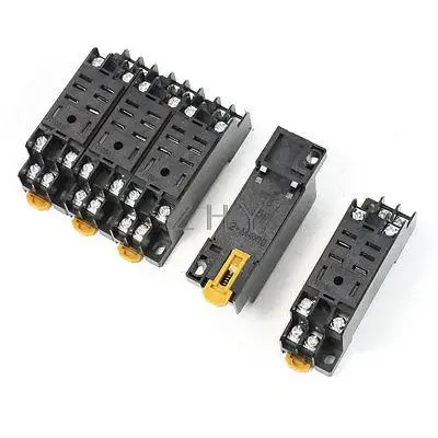 

Replaceable 8 Terminals DIN Rail Relay Socket Base Holder 5PCS