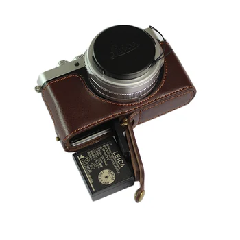 

Genuine Leather case For leica D-LUX7 d-lux 7 d7 portable Camera bag half case bottom With Battery Opening real leather