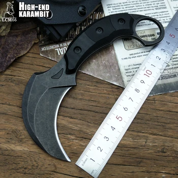 

LCM66 Karambit Military scorpion claw knife outdoor camping jungle survival battle Fixed blade hunting knives self defense tool