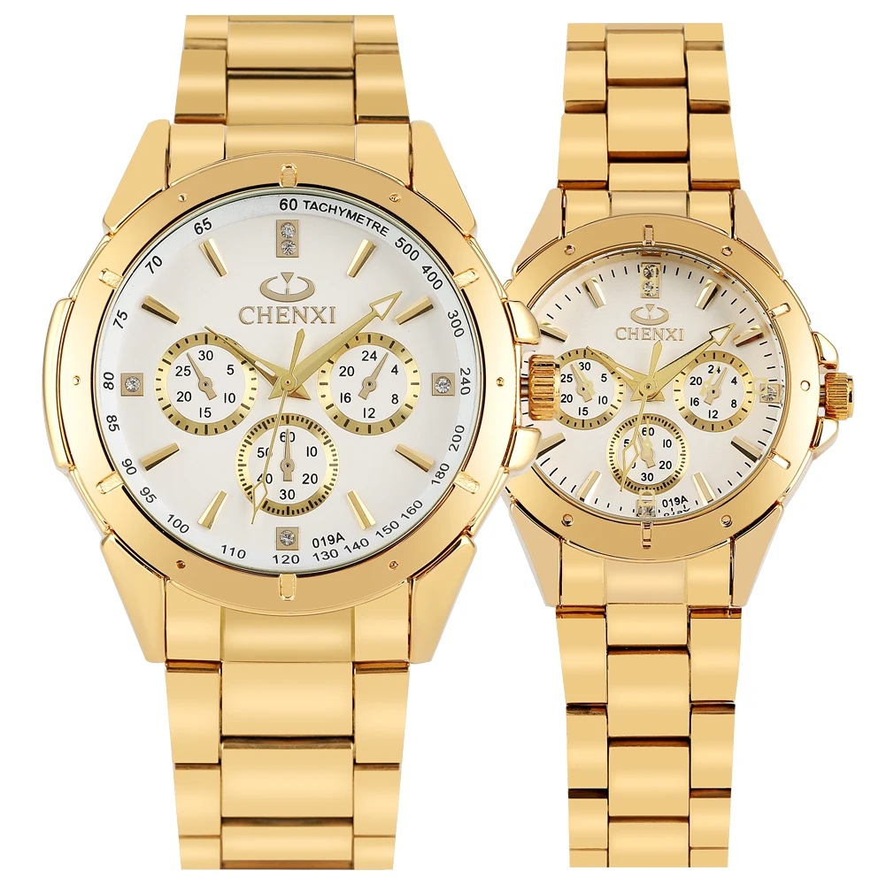 Luxury Stainless Steel Watches For Women Men Quartz Wristwatches Luminous Pointers Couple Watch Birthday Gift