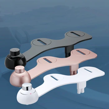 

Cleaning Nozzle Fresh Water Non-Electric Mechanical Bidet Toilet Attachment Lady Washing Butt Spray(Black)