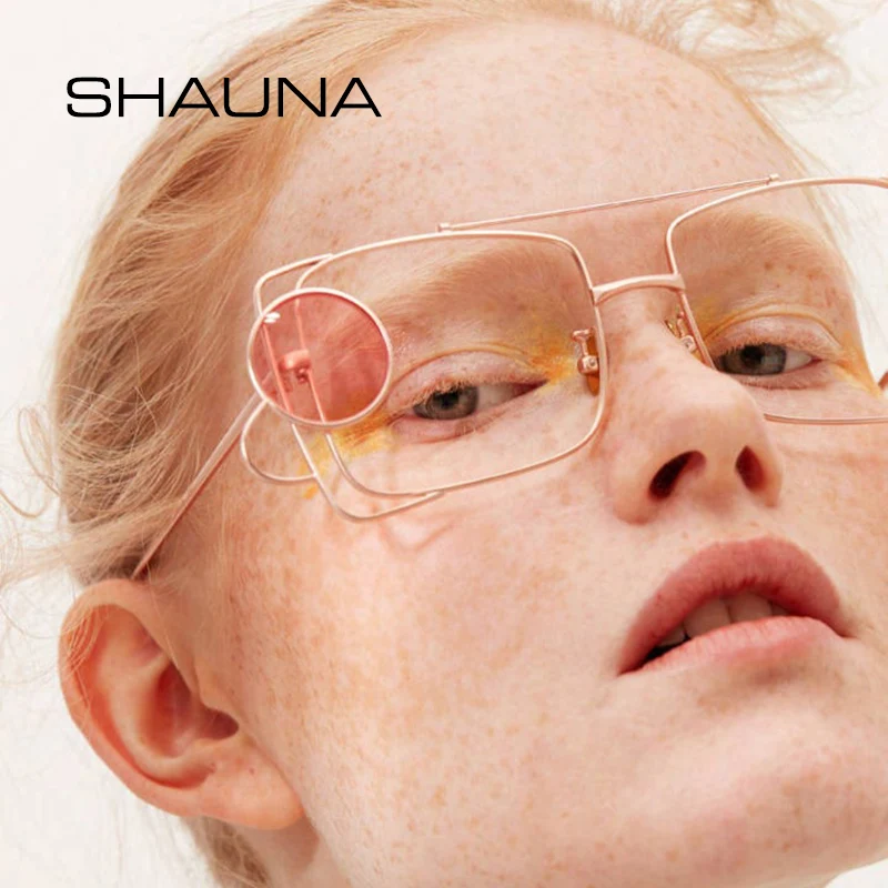 Мужские и женские квадратные очки SHAUNA уникальные брендовые дизайнерские