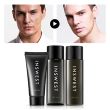 3 шт., мужской Осветляющий набор для ухода за кожей лица, очищающее средство, тонер и лосьон, увлажняющий, антивозрастной Гладкий ежедневный уход за лицом 20+ 15+ 15 мл