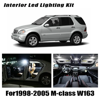 

16pcs LED Vanity mirror lamp + Trunk bulb + Interior Dome Reading Map Light Kit For 1998-2005 Mercedes Benz M ML class W163