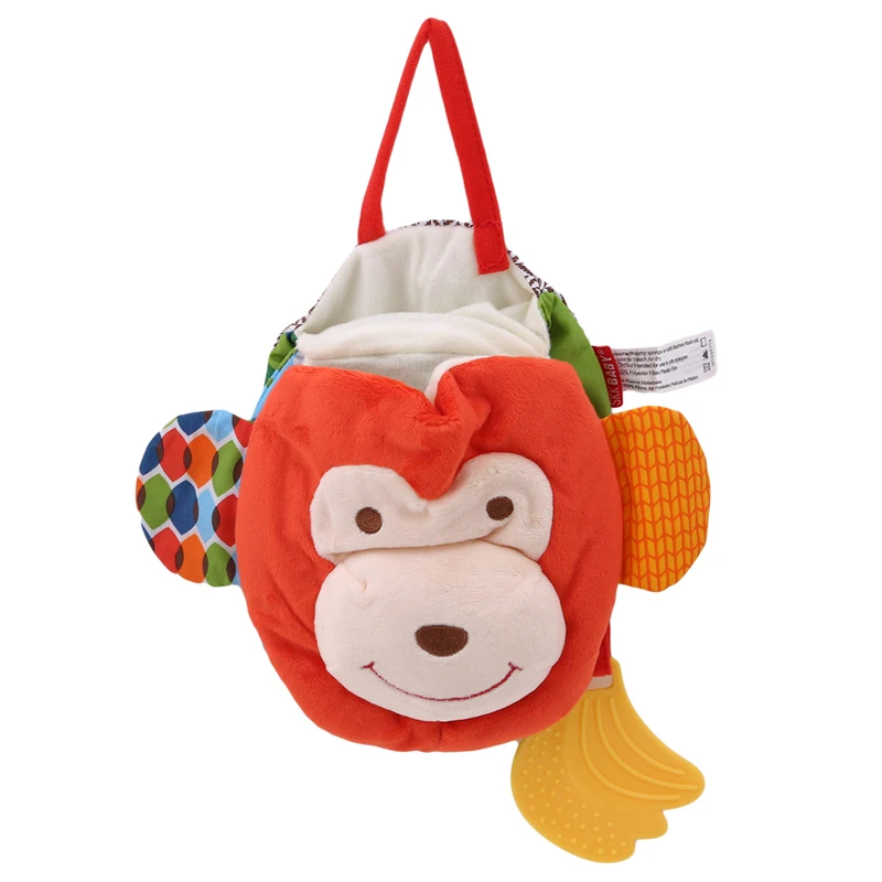 Red monkey Ручная кукольная детская книга из ткани, игрушки для мамы и ребенка, Интерактивная игрушка, комфортная игрушка, милая кукольная тканевая книга - Цвет: Red monkey