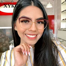 XYKGR тренд кошачьи глаза Дамская оптическая компьютерная Ретро оправа для очков дамские высококачественные очки дамская модная оправа для очков