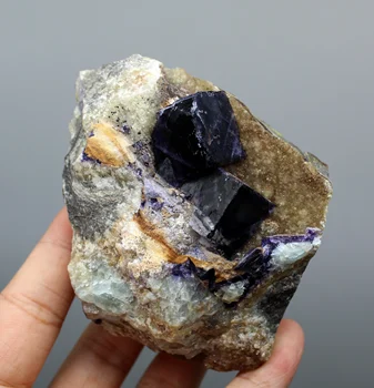 

BIG! 372g Natural rare Purple fluorite mineral specimens Stones and crystals Healing crystal quartz gemstones