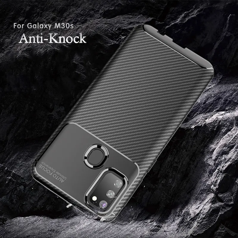 Чехол для телефона Samsung M30s чехол роскошный бампер из углеродного волокна мягкие