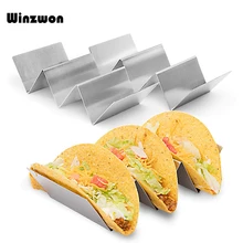 2 шт/лот стильный держатель из нержавеющей стали Taco Мексиканская стойка для еды Taco Stand Tuesdays для вечерние пикники кухонные инструменты для приготовления пищи
