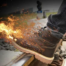 Защитная обувь со стальным носком; мужская повседневная обувь; Мужская Рабочая обувь в британском стиле; износостойкая обувь