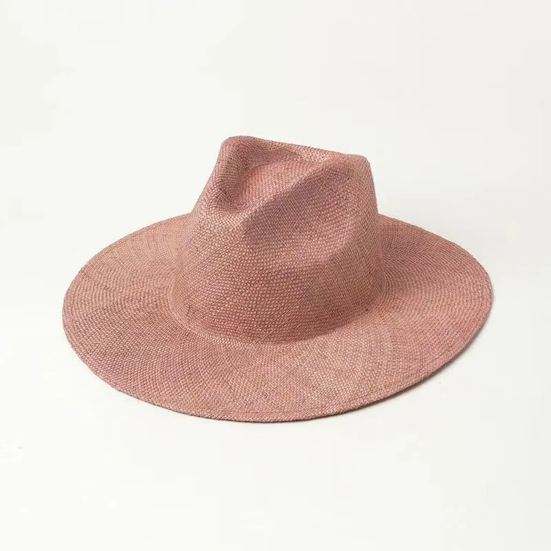 Новая мода Драгоценная трава пляжная шляпа для женщин оптом - Цвет: pink