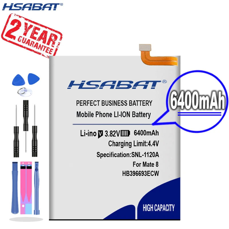 Новое поступление [HSABAT] 6400mAh HB396693ECW Сменный аккумулятор для Huawei Mate 8 NXT-AL10 NXT-TL00 NXT-CL00