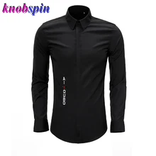 Однотонная тонкая деловая Мужская рубашка, Брендовые мужские рубашки с длинными рукавами и вышивкой пчелы, Chemise homme, большие размеры 4XL, рубашки