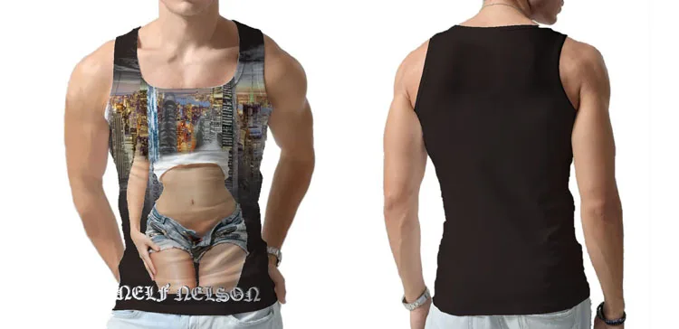 3D печать Бодибилдинг Стрингер майка мужская высокая эластичность для фитнеса безрукавки для мышц мужской жилет без рукавов