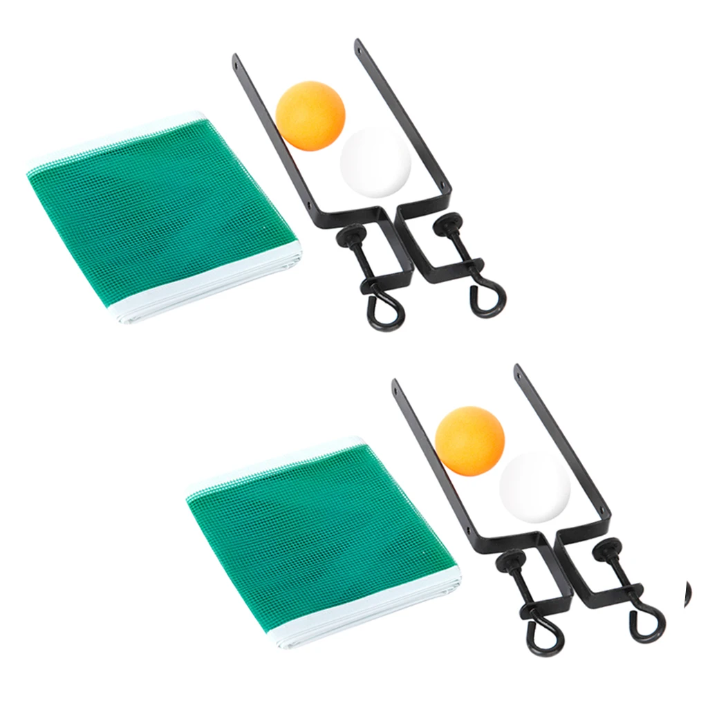 2Sets Table Tennis Chinese Ping Pong Suit 2 Balls With Net/Bracket